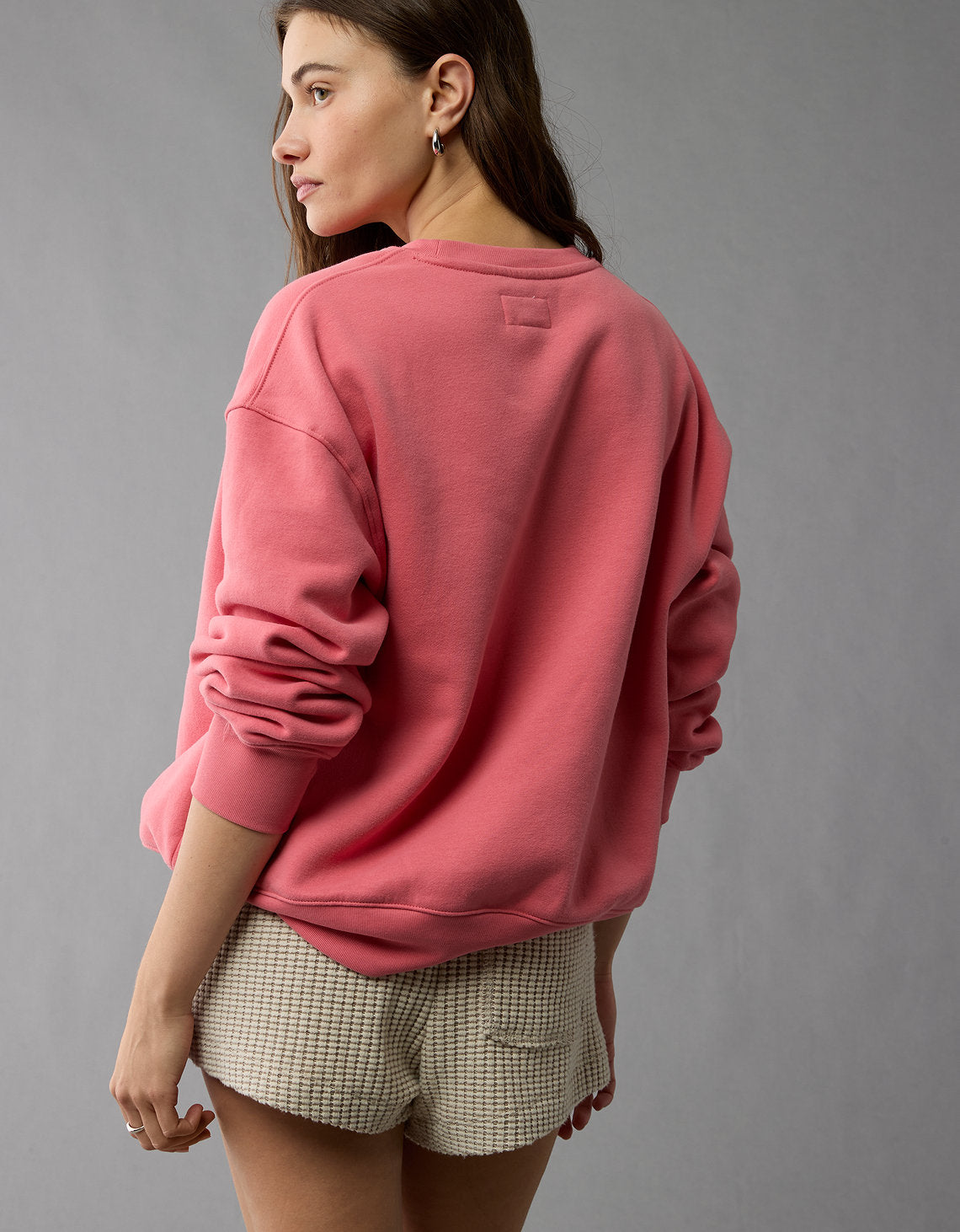 AE Sweatshirt con Cuello Redondo - Rosa 1457_2392_199_ob