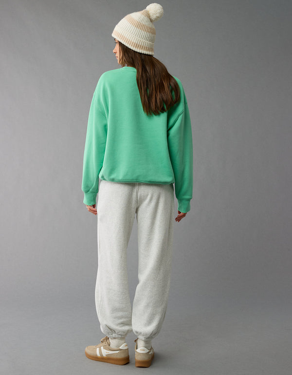 AE Sweatshirt con Cuello Redondo - Verde