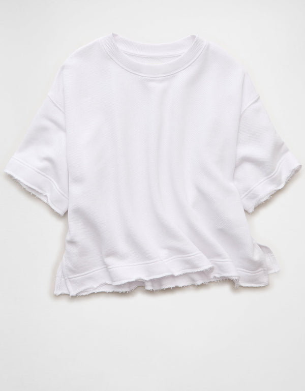 Camiseta Tipo Boxy Ae - Blanco