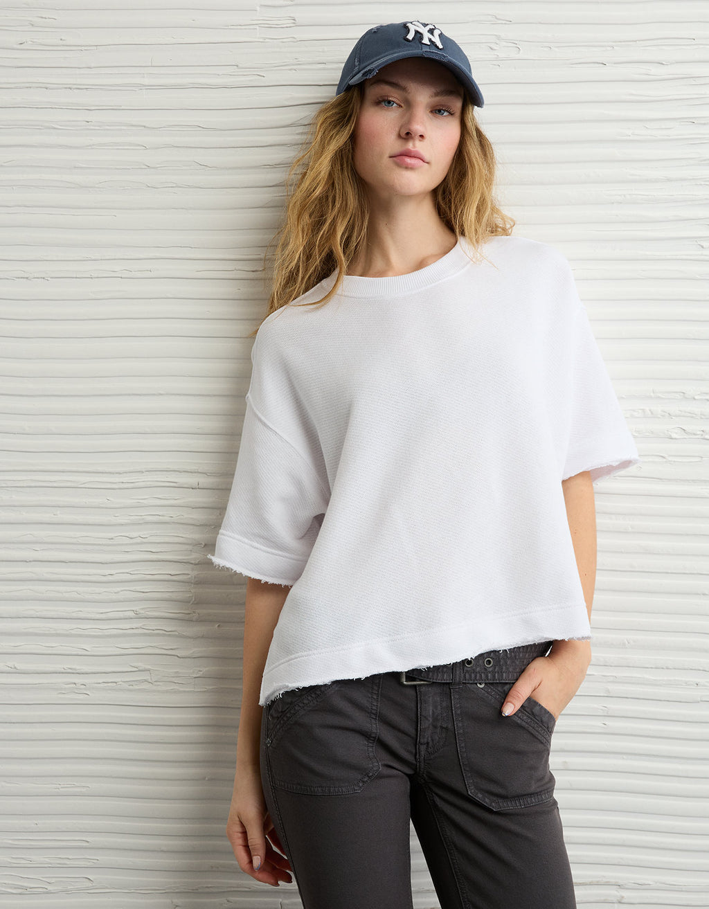 Camiseta Tipo Boxy Ae - Blanco 1457_2917_134_os