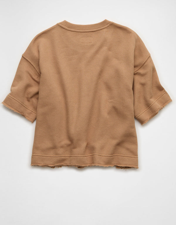 Camiseta Tipo Boxy Ae - Caqui