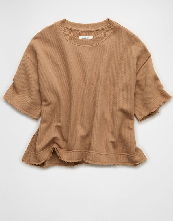 Camiseta Tipo Boxy Ae - Caqui