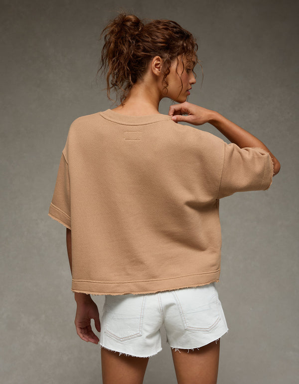 Camiseta Tipo Boxy Ae - Caqui