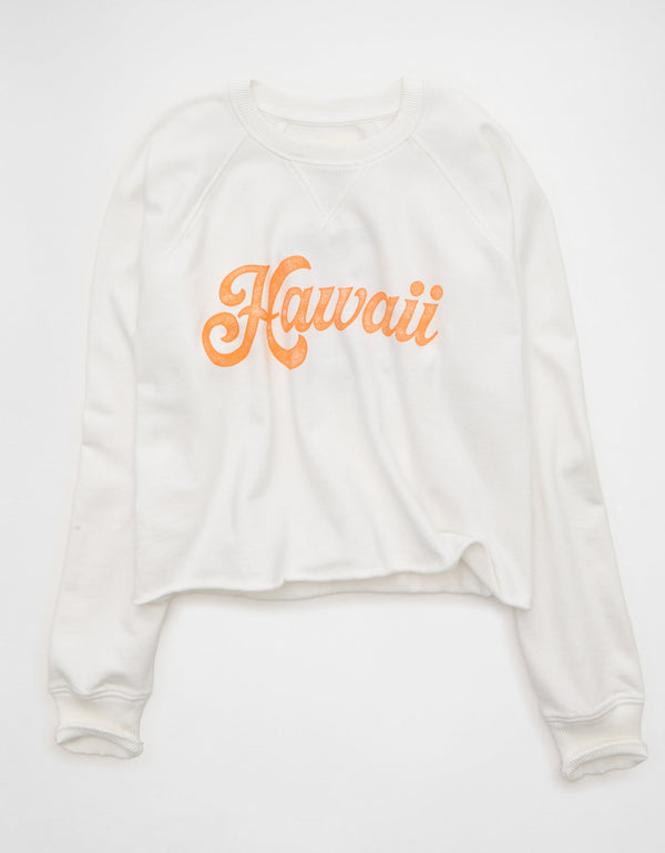 Sudadera Recortada con Corte Ceñido - Blanco