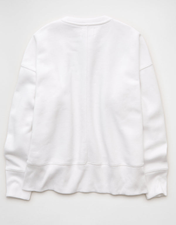 Buzo Oversized cuello redondo Ae - Blanco