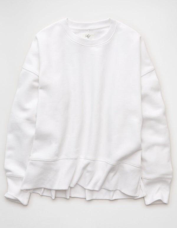 Buzo Oversized cuello redondo Ae - Blanco