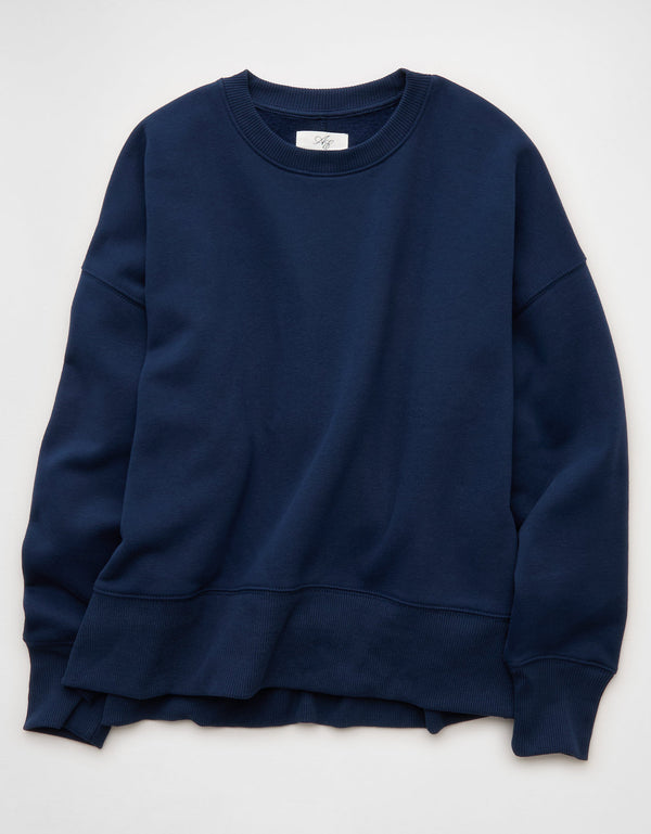Buzo Oversized cuello redondo Ae - Azul