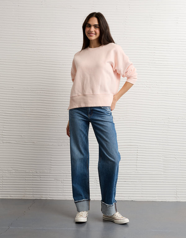 Buzo Oversized cuello redondo Ae - Naranja
