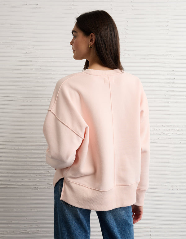 Buzo Oversized cuello redondo Ae - Naranja