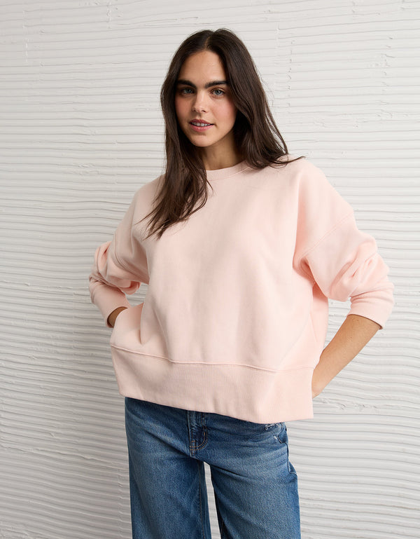 Buzo Oversized cuello redondo Ae - Naranja