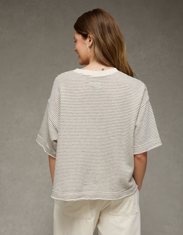 Camiseta Tipo Boxy Ae - Negro