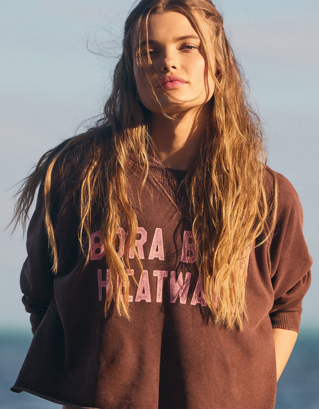 Sudadera Recortada con Corte Ceñido - Café 1457_3091_285_l1