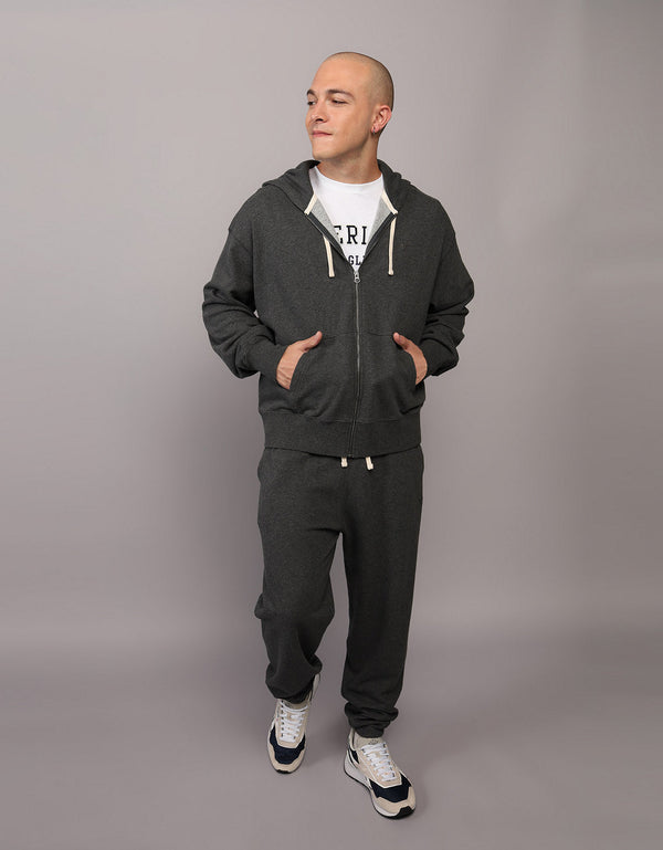 Buzo AE con capucha manga larga de cierre para hombre - Gris