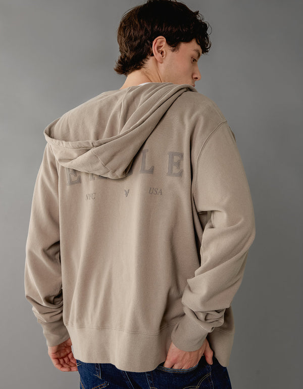 Buzo con Capucha y con Gráfico Ae - Gris