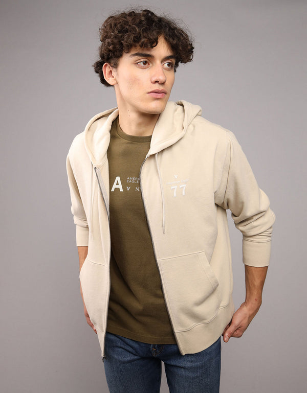 Buzo con Capucha y con Gráfico Ae - Beige