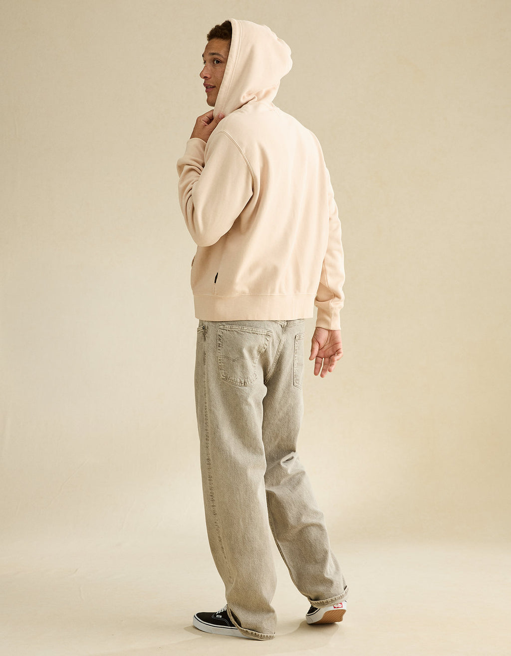 Sudadera con capucha de lujo relajado con cremallera completa - Rosa 1515_2904_615_ob