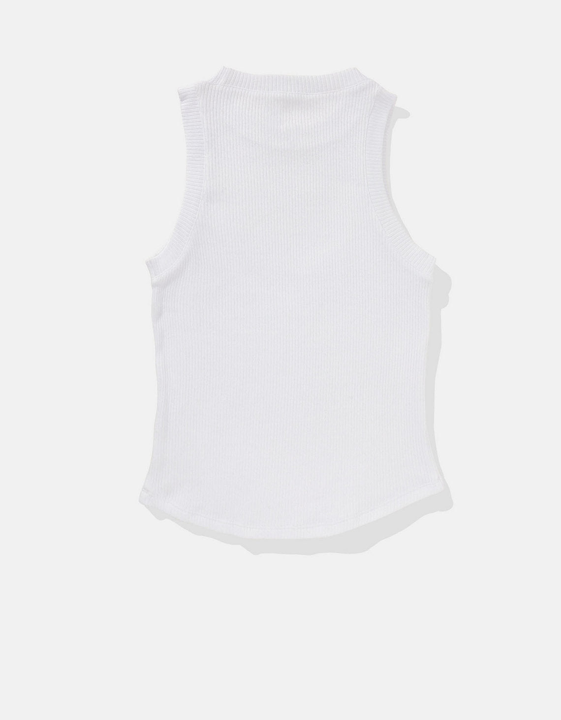 Camiseta AE de cuello alto en felpa suave - Blanco 1531_5469_100_b
