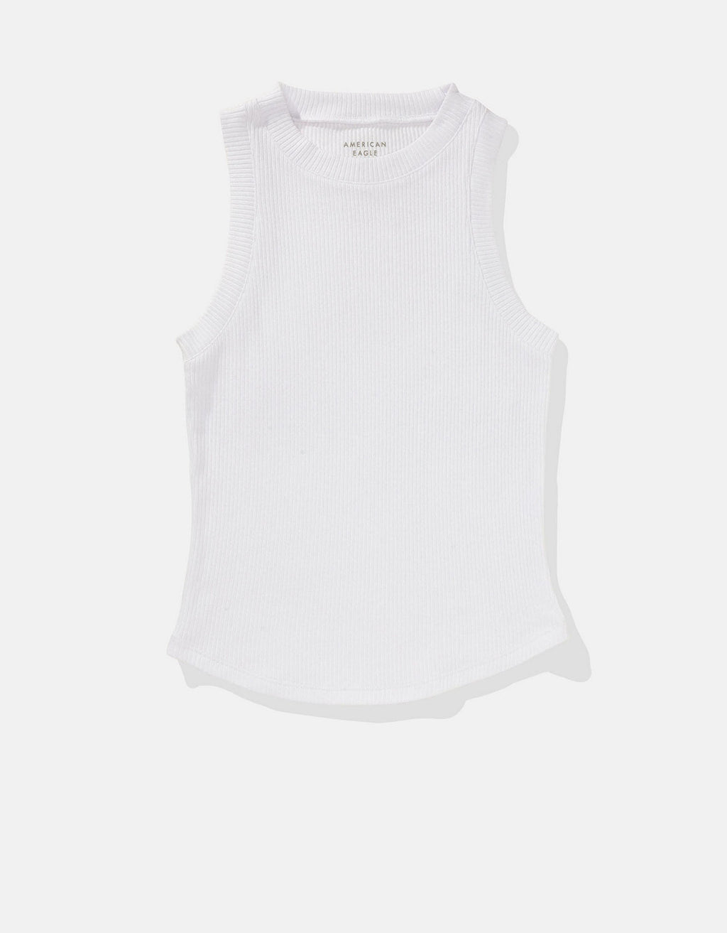 Camiseta AE de cuello alto en felpa suave - Blanco 1531_5469_100_f