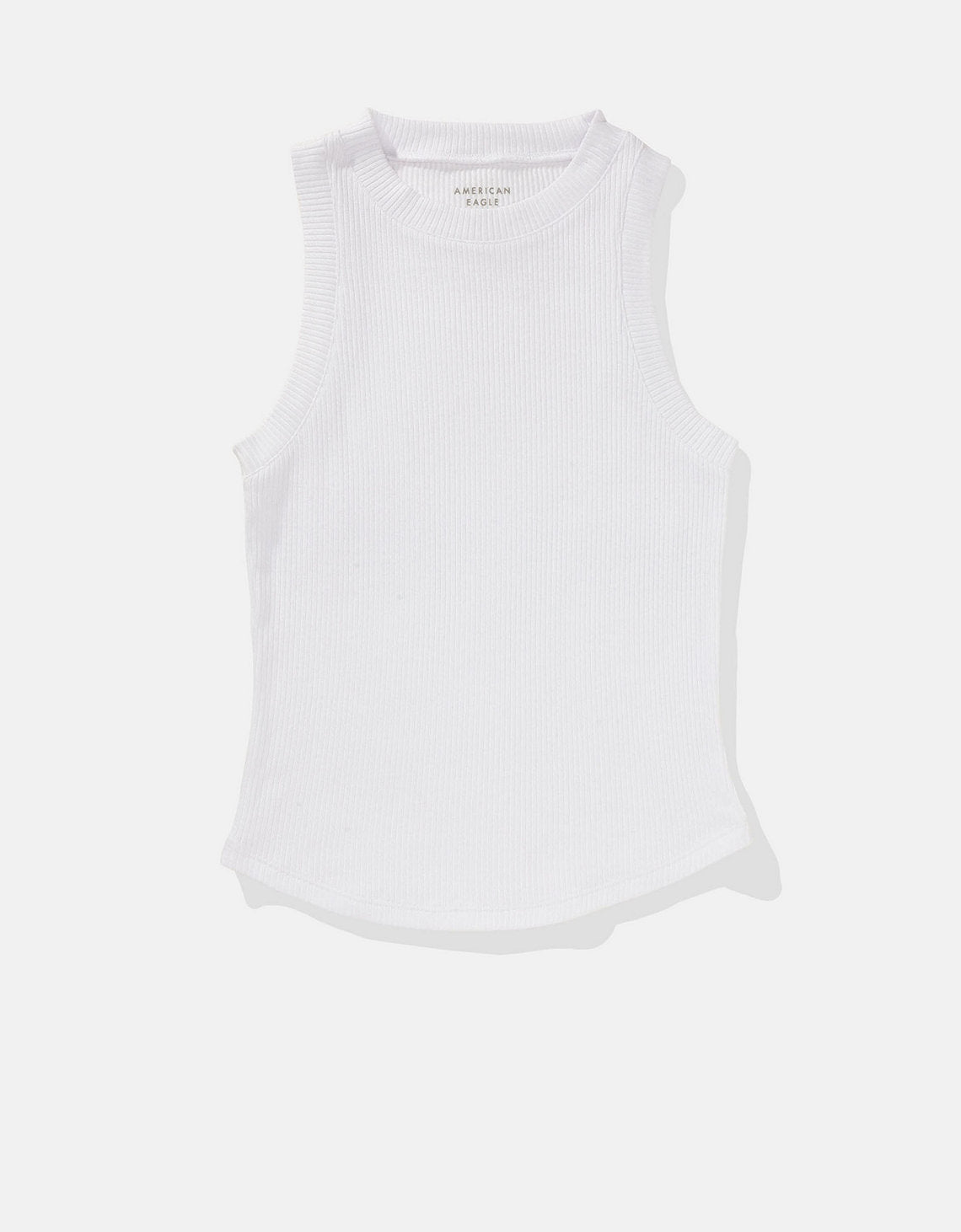 Camiseta AE de cuello alto en felpa suave - Blanco 1531_5469_100_f