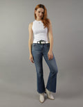 Camiseta AE de cuello alto en felpa suave - Blanco 1531_5469_100_of