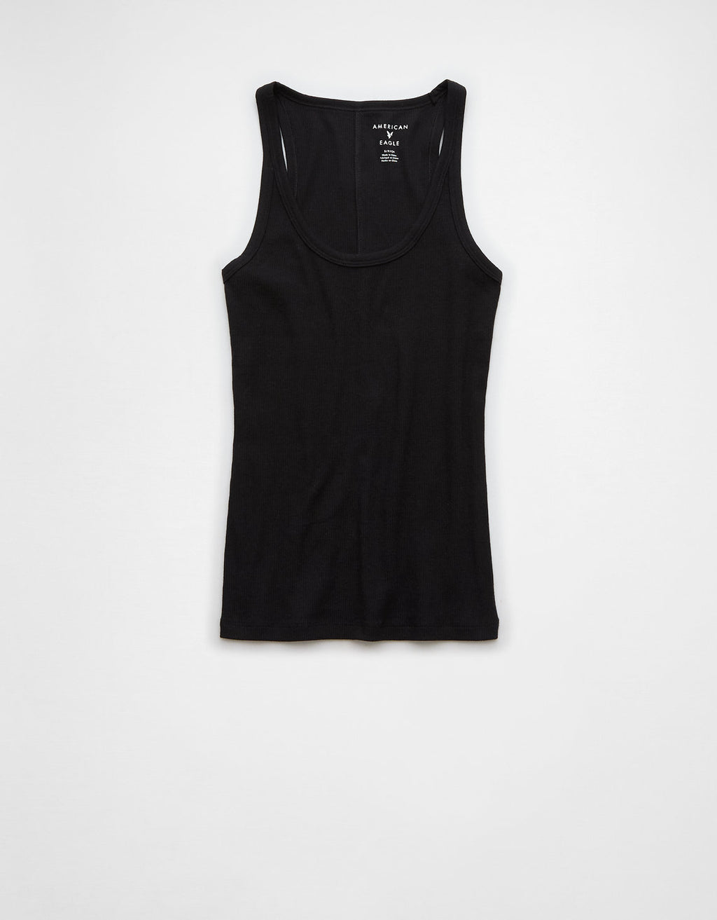 AE Top Boyfriend sin Mangas con Cuello Caído - Negro 1531_6040_001_f