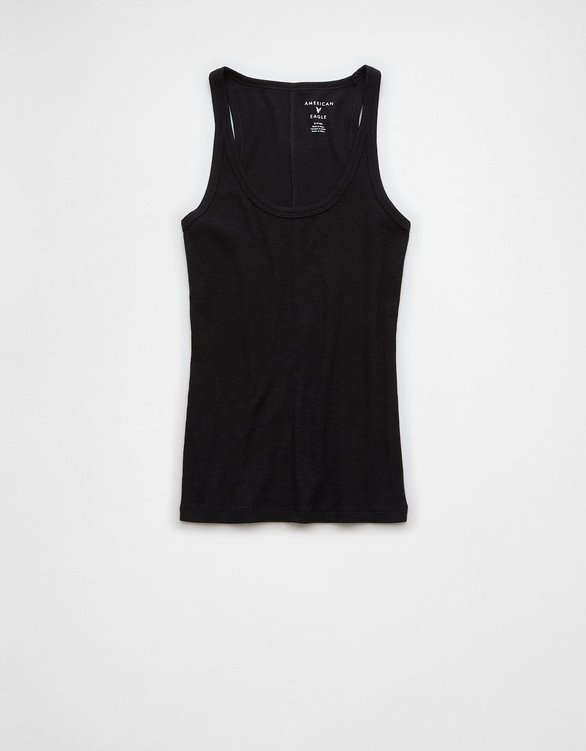 AE Top Boyfriend sin Mangas con Cuello Caído - Negro 1531_6040_001_f
