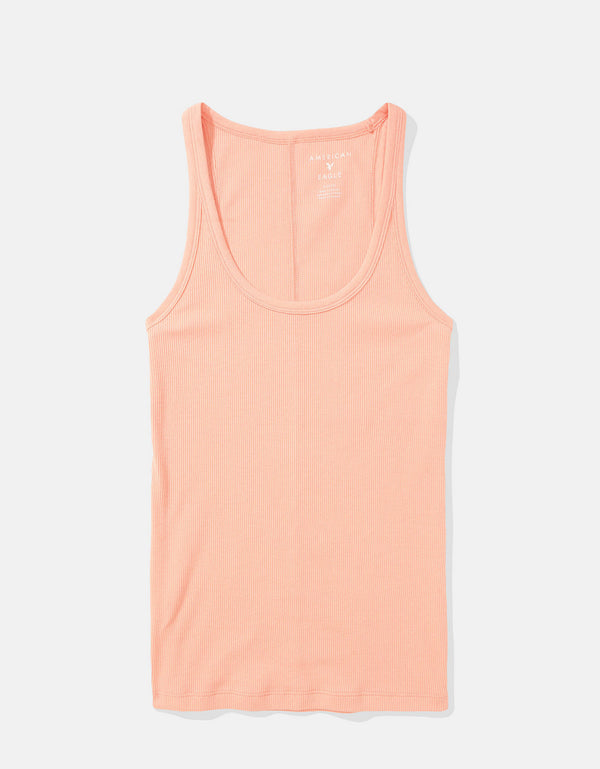 AE Top Boyfriend sin Mangas con Cuello Caído - Rosa