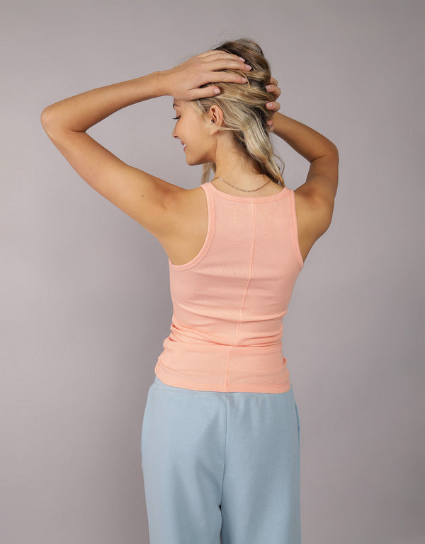 AE Top Boyfriend sin Mangas con Cuello Caído - Rosa