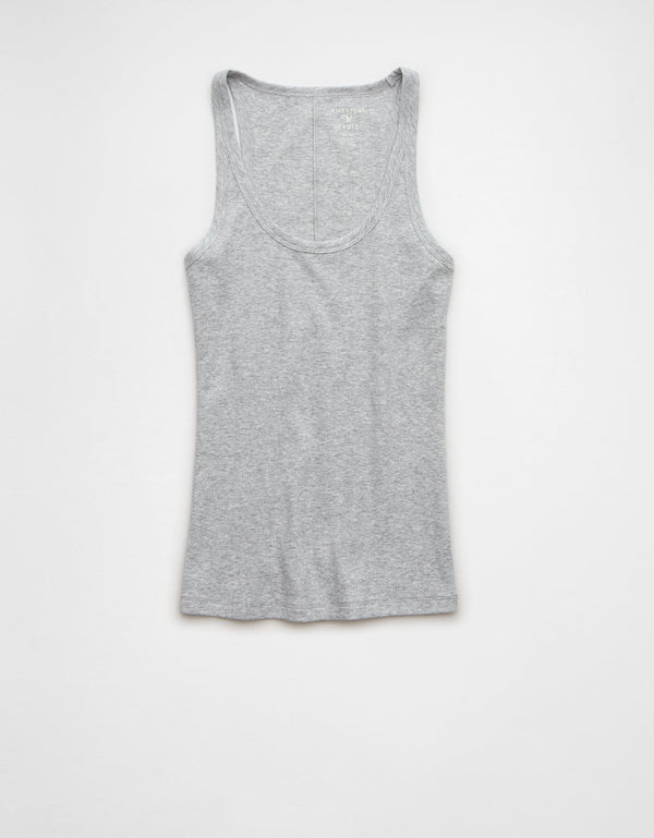 AE Top Boyfriend sin Mangas con Cuello Caído - Gris