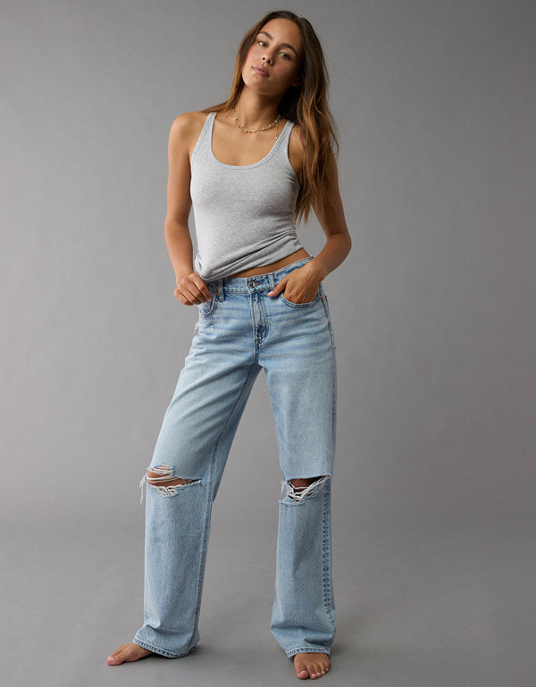 AE Top Boyfriend sin Mangas con Cuello Caído - Gris