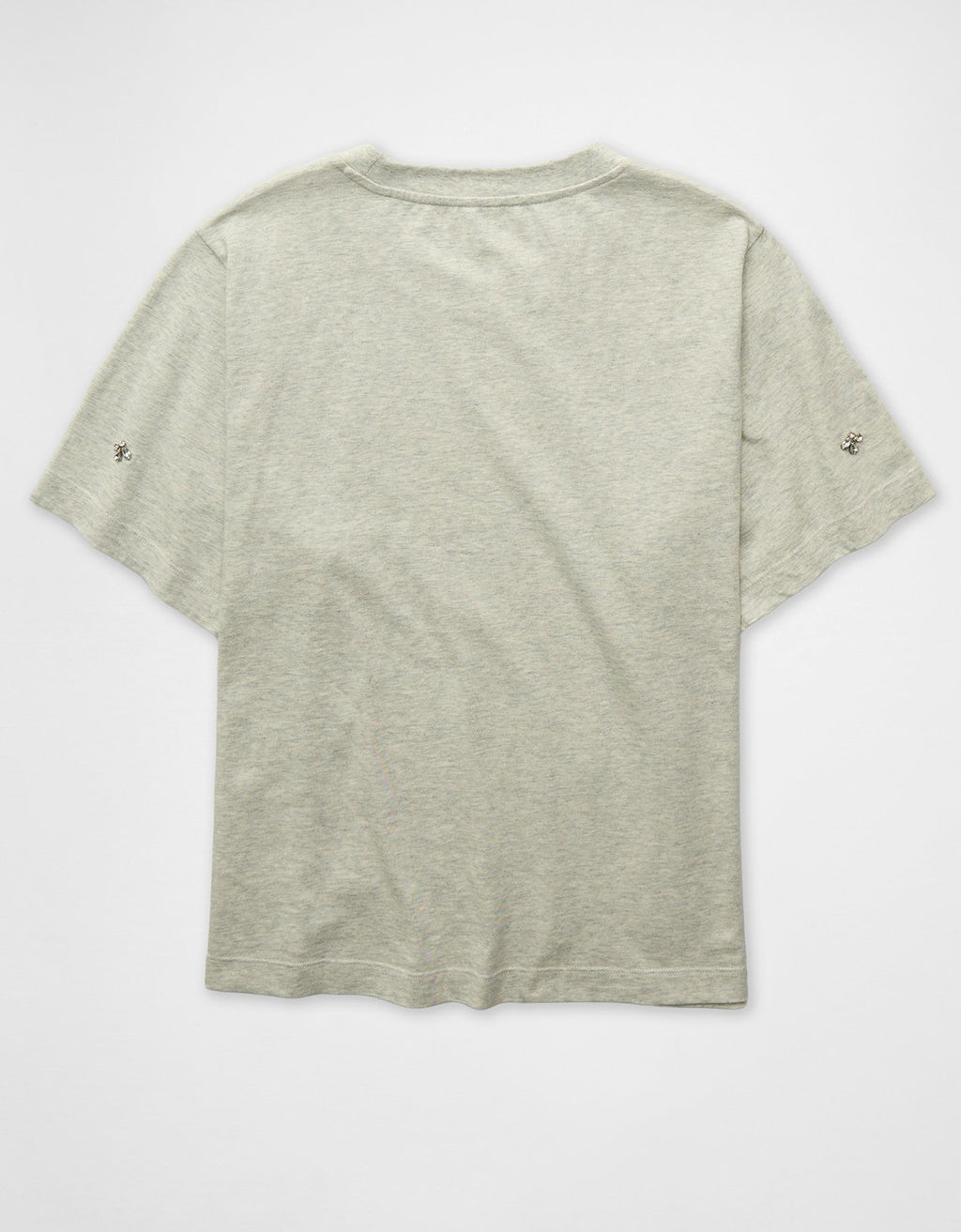 Camiseta de Cuello Redondo Adornada Ae - Gris 1533_1521_006_b