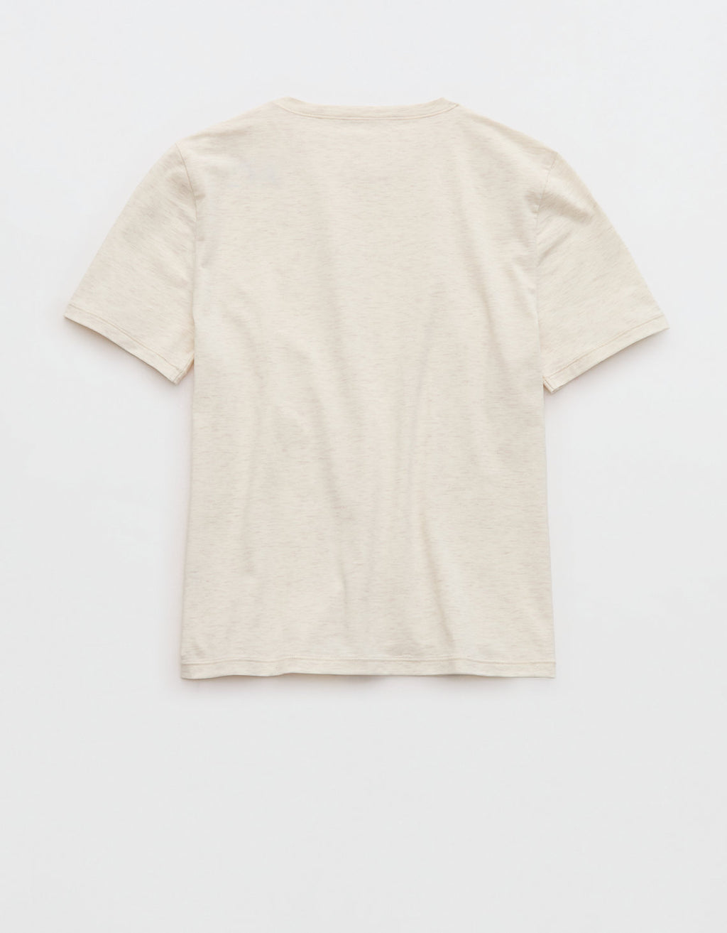 Camiseta de manga corta SMOOTHEZ con cuello redondo en algodón By Aerie - Blanco 1696_4435_062_b