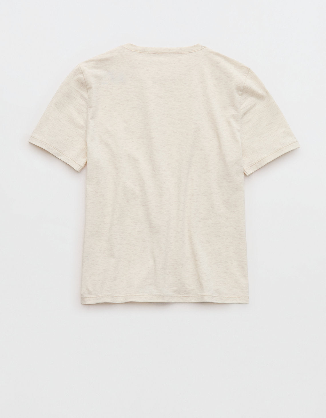 Camiseta de manga corta SMOOTHEZ con cuello redondo en algodón By Aerie - Blanco 1696_4435_062_b