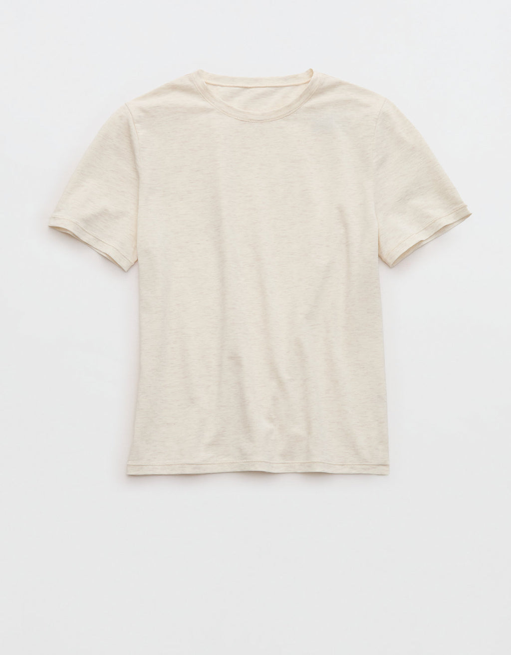 Camiseta de manga corta SMOOTHEZ con cuello redondo en algodón By Aerie - Blanco 1696_4435_062_f
