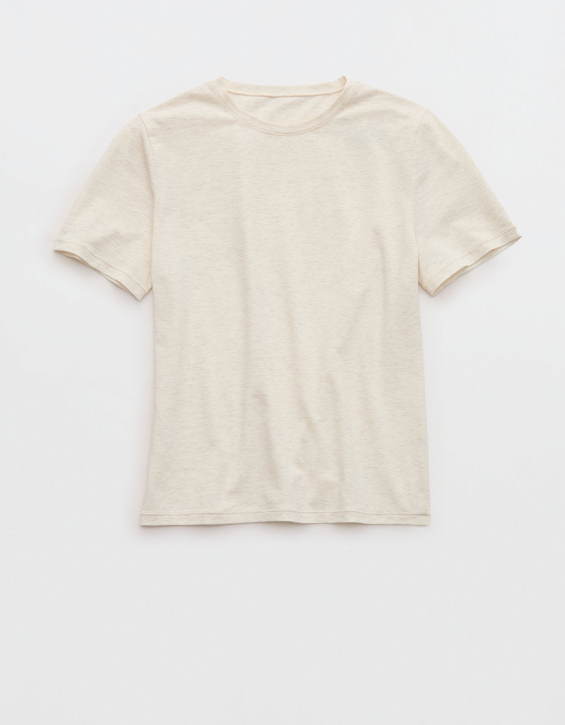 Camiseta de manga corta SMOOTHEZ con cuello redondo en algodón By Aerie - Blanco 1696_4435_062_f