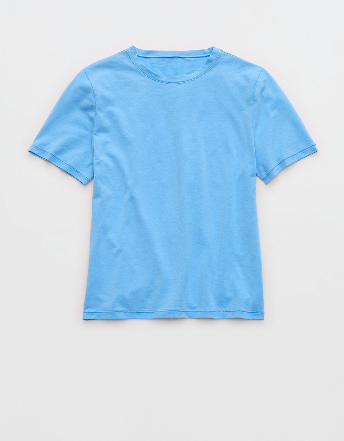 Camiseta de manga corta SMOOTHEZ con cuello redondo en algodón By Aerie - Azul 1696_4435_519_f