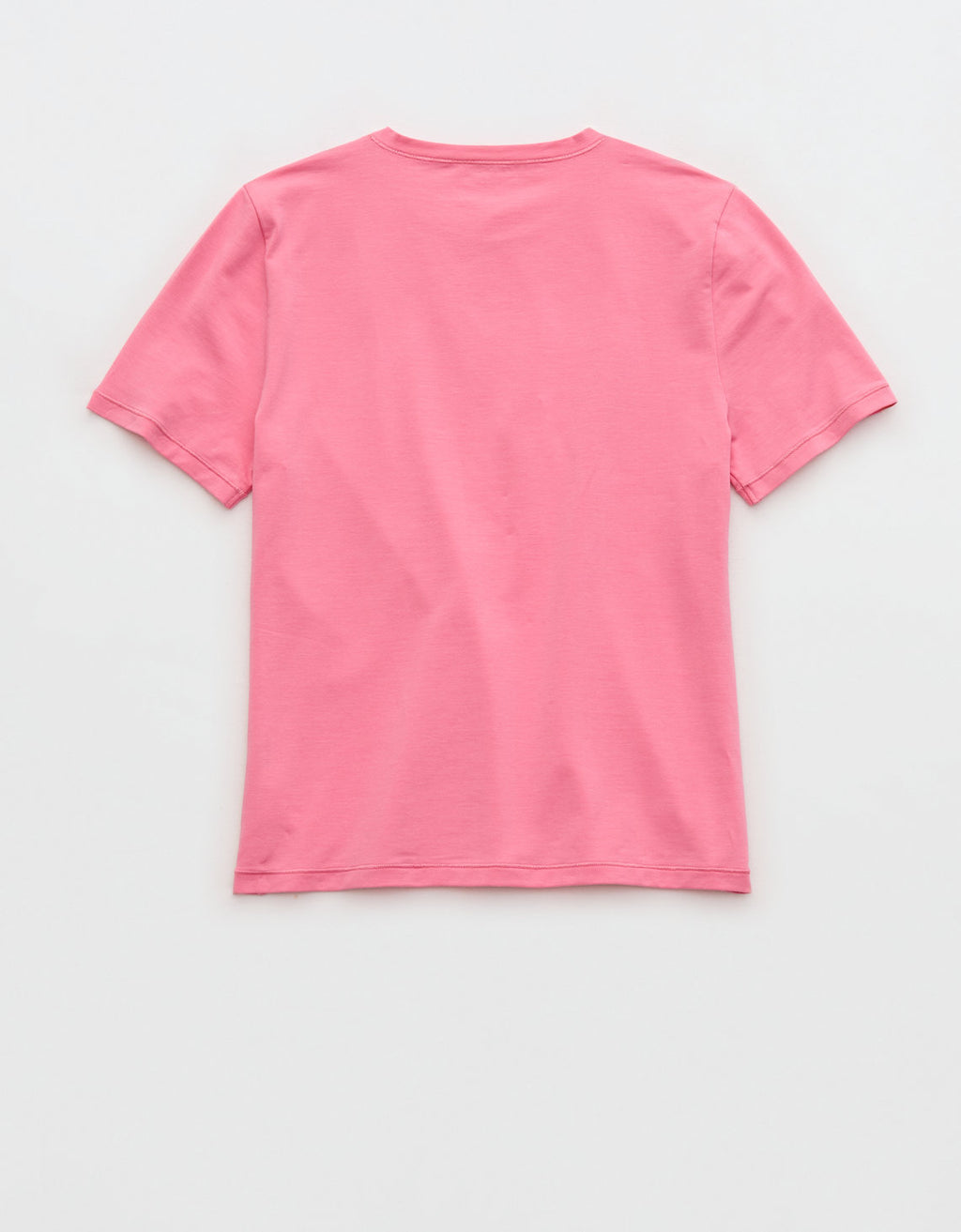 Camiseta de manga corta SMOOTHEZ con cuello redondo en algodón By Aerie - Rosa 1696_4435_743_b