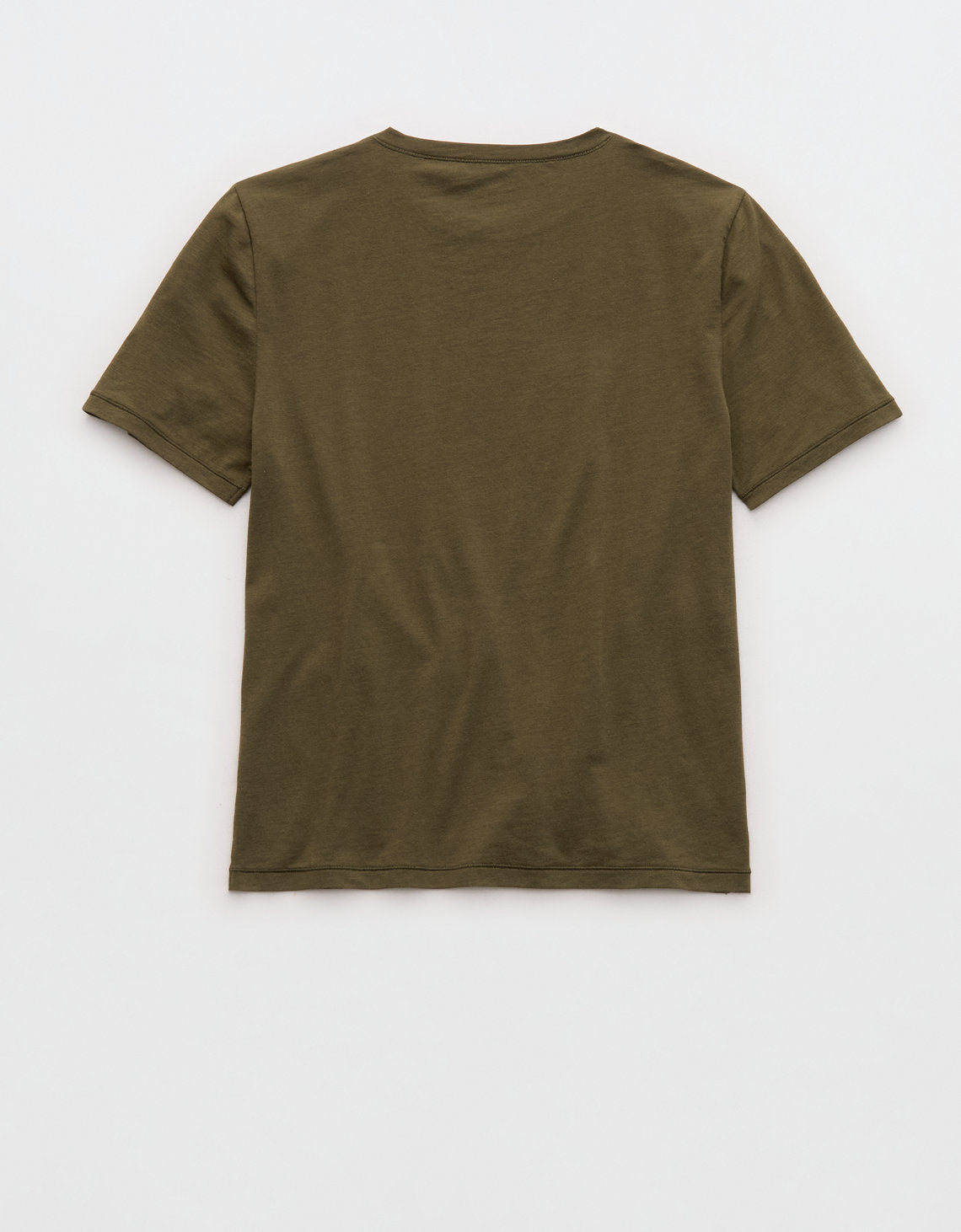 Camiseta de manga corta SMOOTHEZ con cuello redondo en algodón By Aerie - Verde 1696_4435_748_b