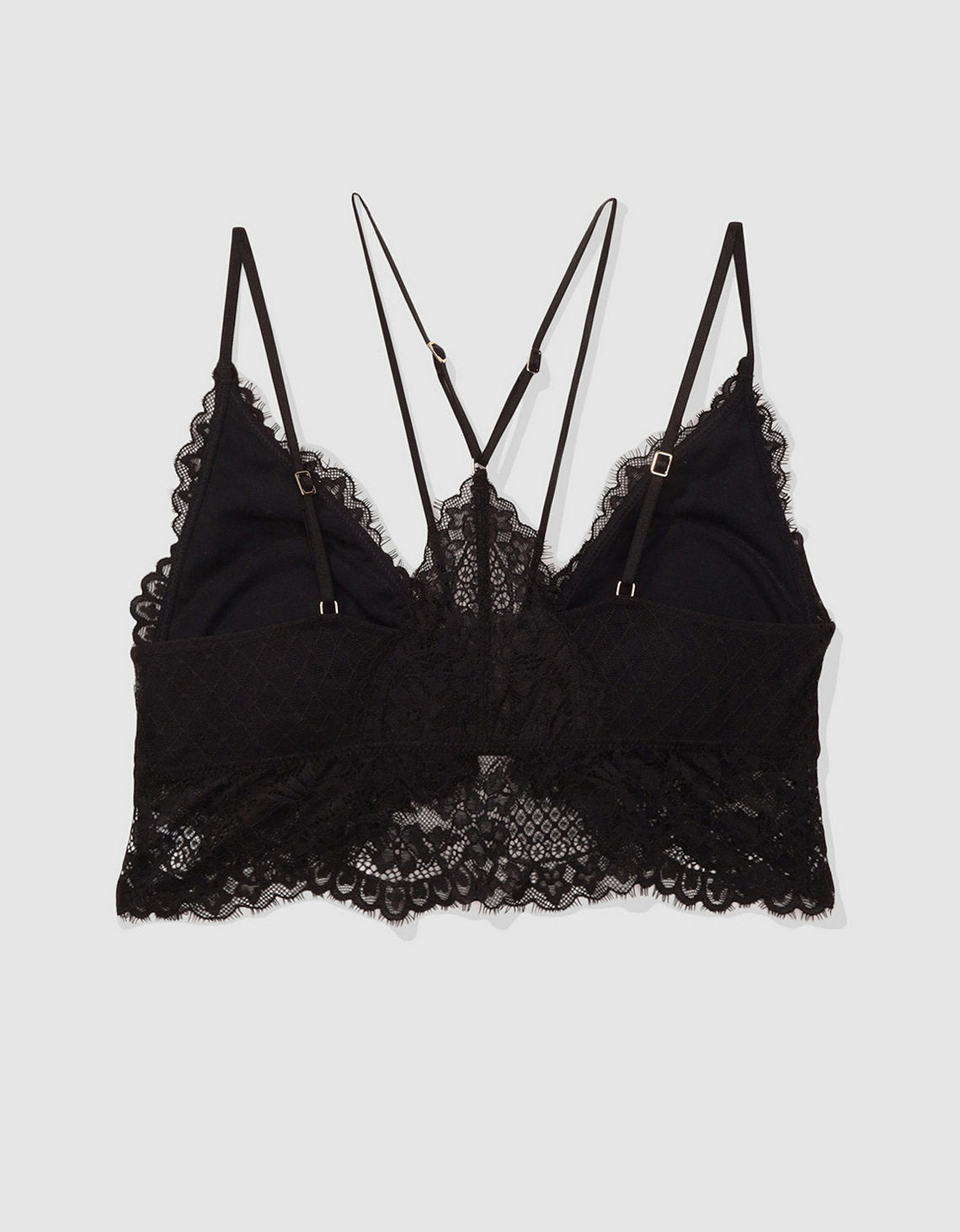 Bralette Push Up encaje Aerie - Negro 1698_3733_073_b