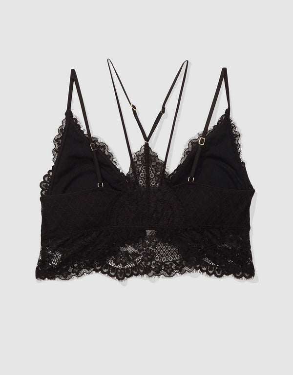 Bralette Push Up encaje Aerie - Negro