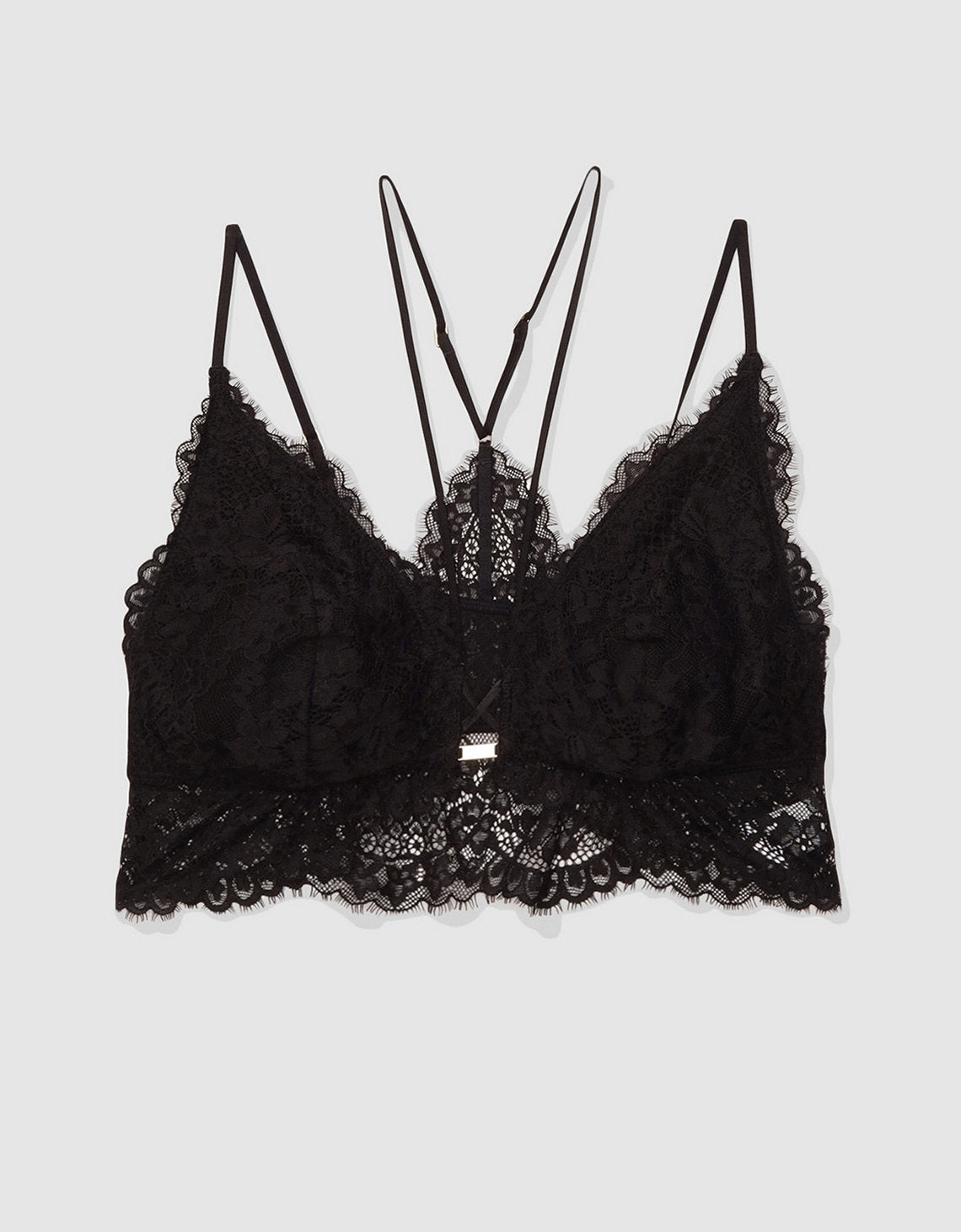 Bralette Push Up encaje Aerie - Negro 1698_3733_073_f