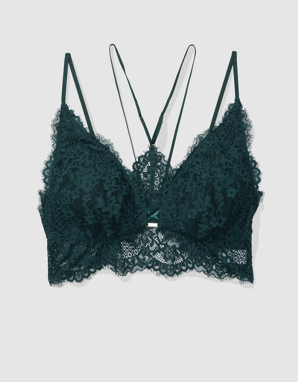 Bralette Push Up encaje Aerie - Verde