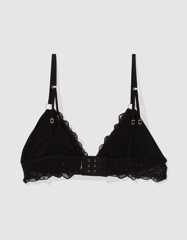 Bralette Aerie triangular de encaje de Mujer - Negro