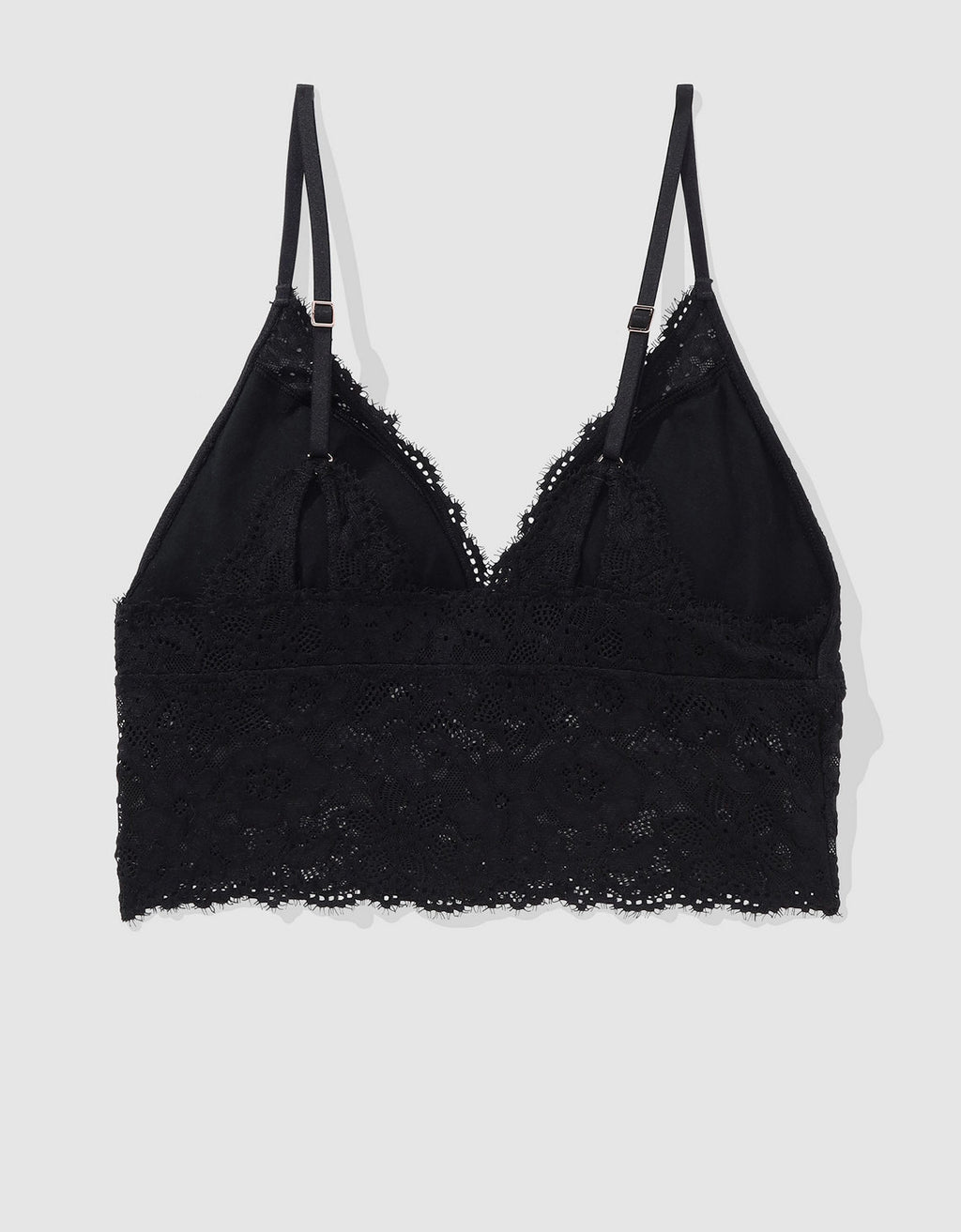 Bralette Aerie de encaje con relleno - Negro 1698_3853_073_b