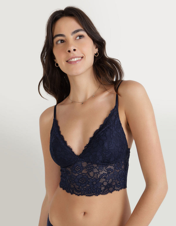 Bralette Aerie de encaje con relleno - Azul