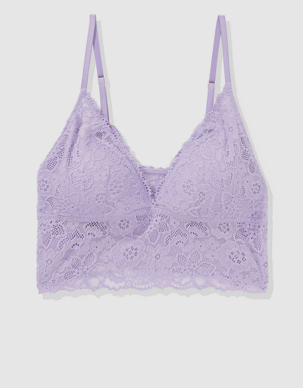 Bralette Aerie de encaje con relleno - Morado
