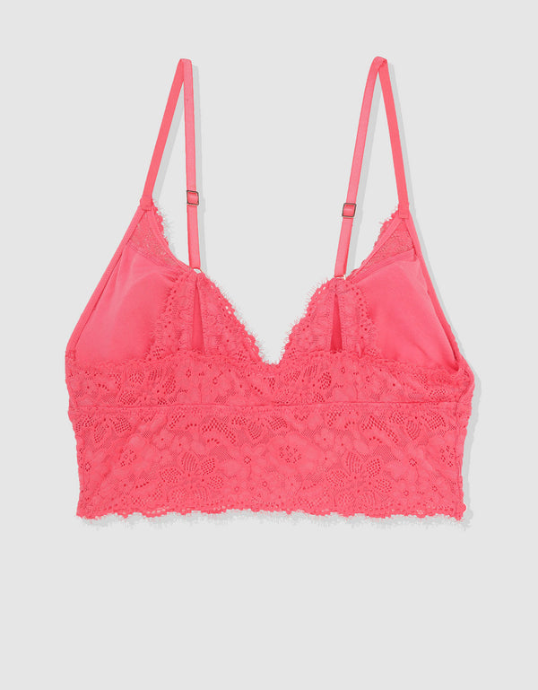 Bralette Aerie de encaje con relleno - Rosa