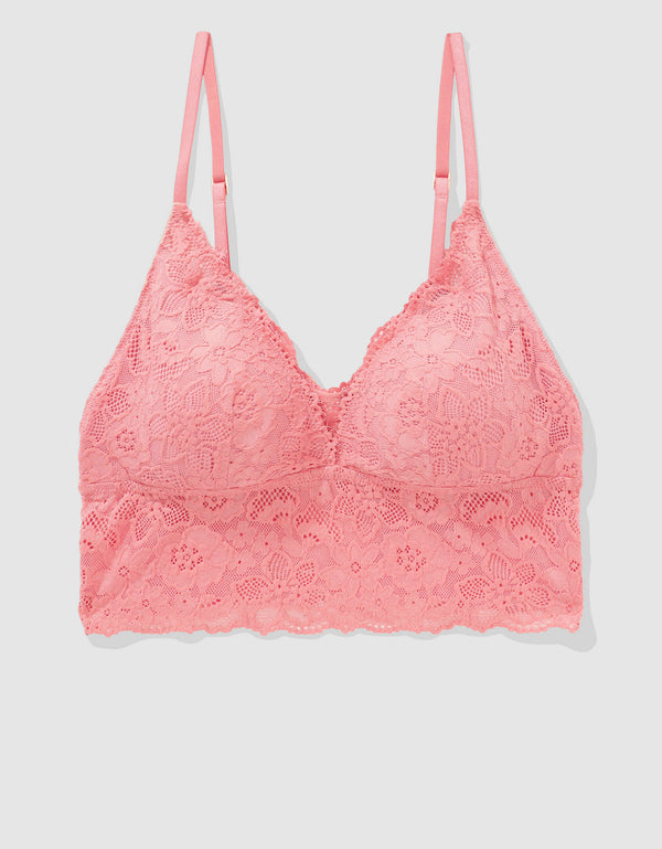 Bralette Aerie de encaje con relleno - Rojo