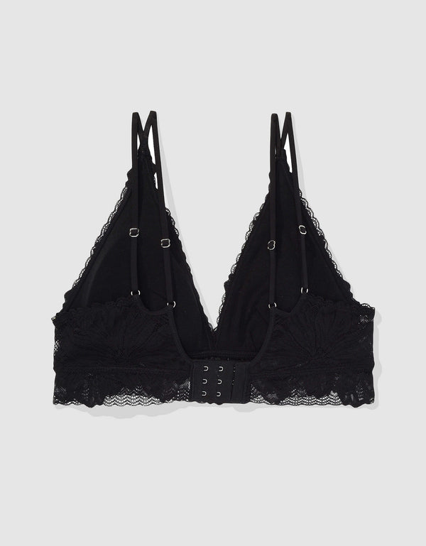 Bralette Push Up encaje Aerie - Negro