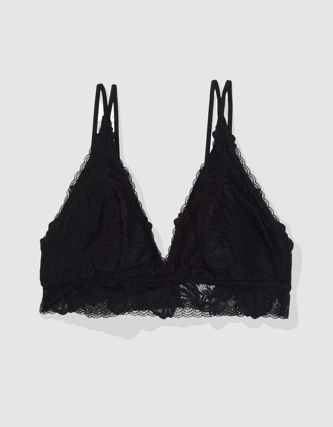 Bralette Push Up encaje Aerie - Negro 1698_3860_073_f
